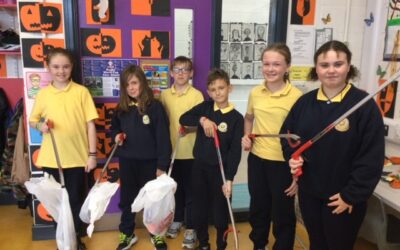 Litter picking in Mrs.Cooke’s Class!